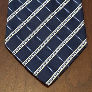 Foggia Blue Gold Hand Made 100% Silk Men’s Neck Tie